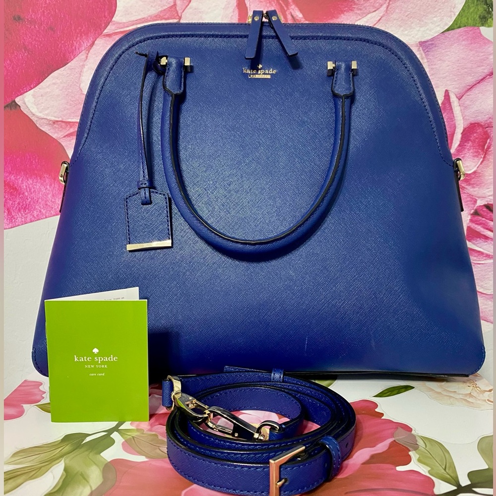 Kate Spade Large Blue Satchel with Elegant Design